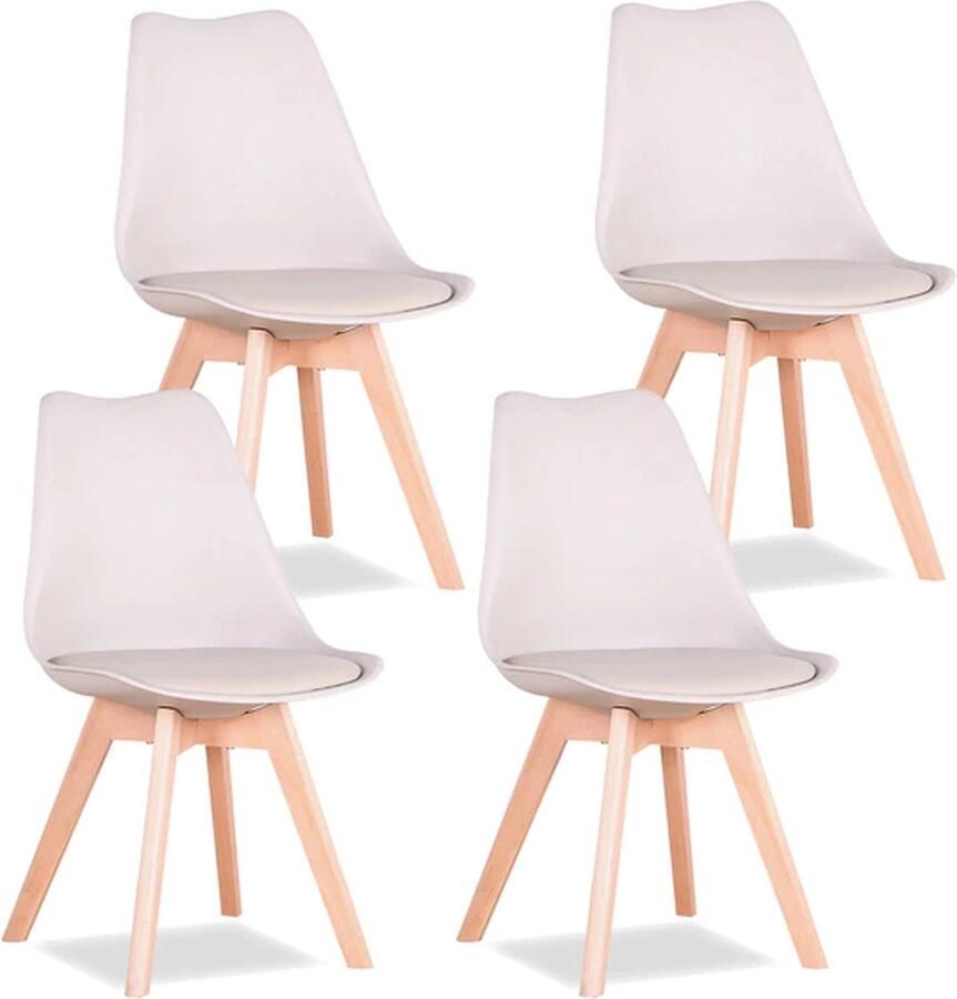 Everything You Want EYW Eetkamerstoel set van 4 – Eetkamerstoel Eetkamerstoelen – Kuipstoel – Kuipstoel buiten – Kuipstoelen – Kuipstoelen set van 4 – Keukenstoelen – Keukenstoelen set 4 Beige
