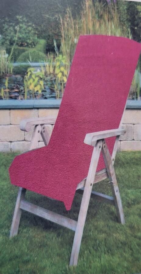 Evora Kussenbeschermer tuinstoel Fuchsia 60x130 cm Tuinstoelhanddoek roze Stoelhanddoek