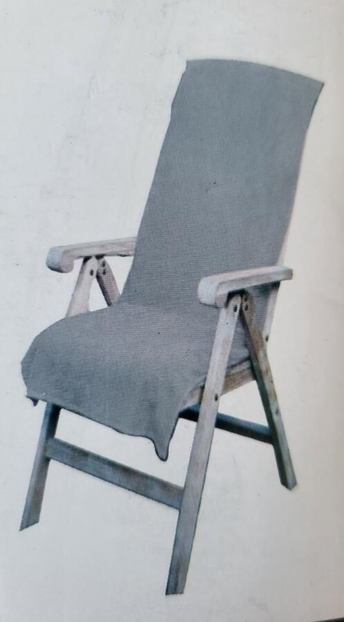 Evora Kussenbeschermer tuinstoel lichtgrijs 60x130 cm camping Handoek voor tuinstoel stoelhanddoek tuistoelhanddoek