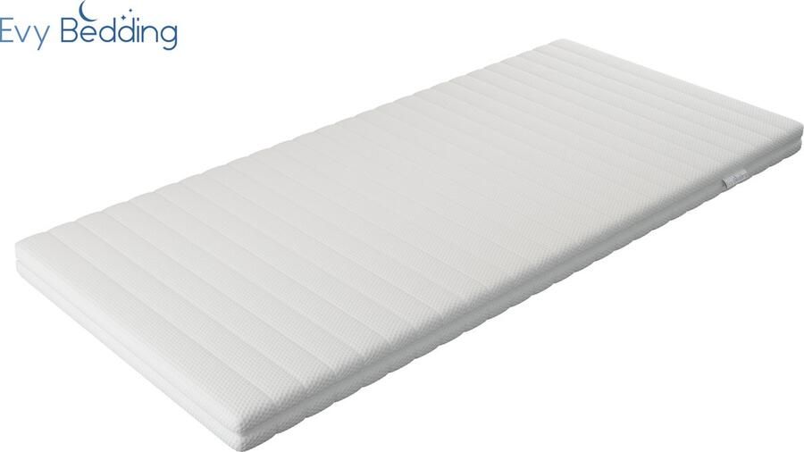 Evy Bedding Koudschuim topper 90x200x9 medium hardheid afritsbaar & wasbaar tijk orthopedisch hypoallergeen topdek matras CertiPUR en Okoetex gecertificeerd