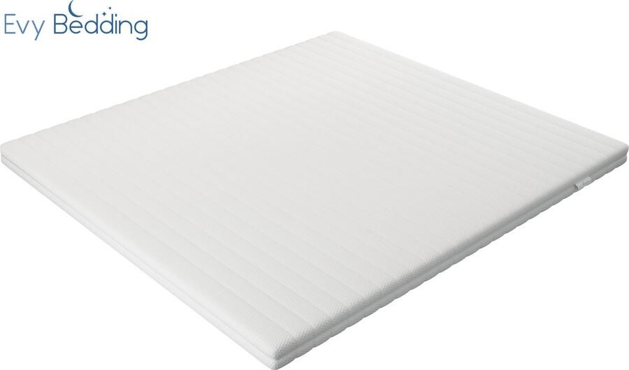 Evy Bedding Topdekmatras Topper 180x200 HR60 koudschuim Antislip Bamboo Tijk 7 cm dik Medium Stevig