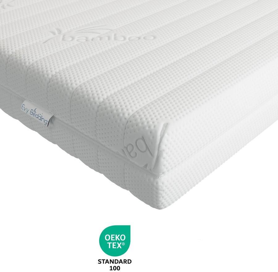 Evy Bedding Topper 180x200 Topmatras Topdekmatras 7cm dik HR Koudschuim Afritsbaar en wasbaar Matrastopper