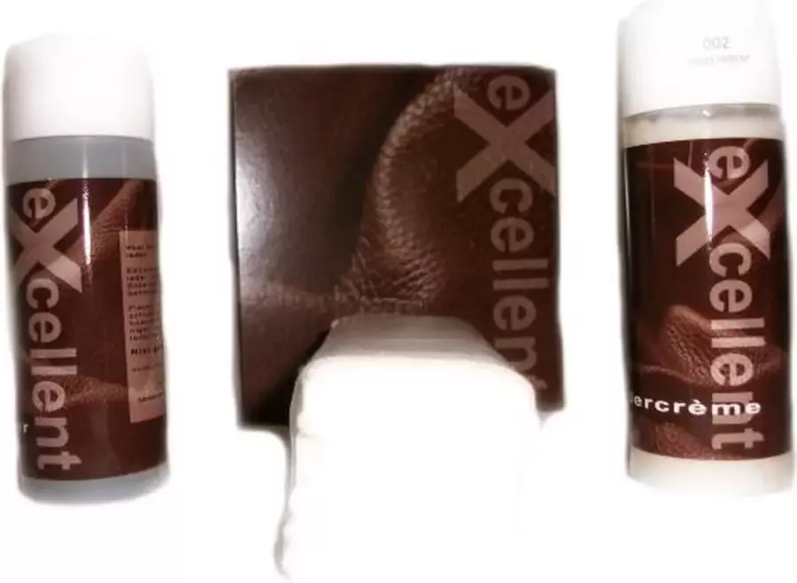 Excellent Ledercrème Leer reiniging en onderhoud 2 x 150 ml kleur 004 cream