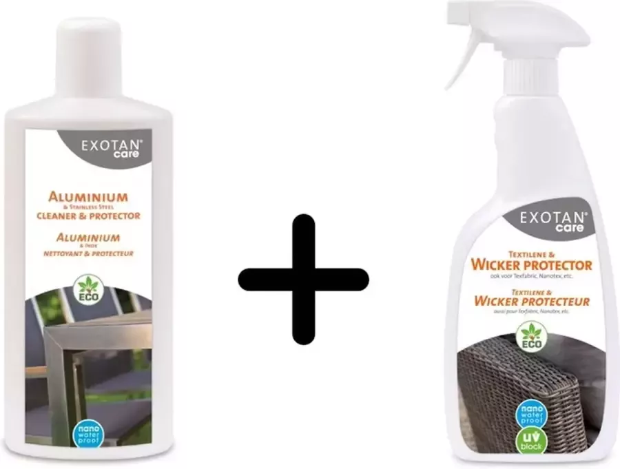 Exotan Care aluminium & stainless steel cleaner& protector + Textilene & wicker protector promo pakket