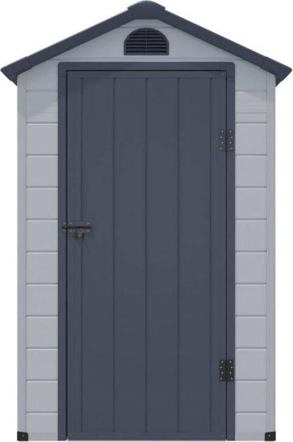 EXPERTLAND Tuinschuur van hars CESIO Grijs 1 39m² L 120 cm x H 168 cm x D 104 cm