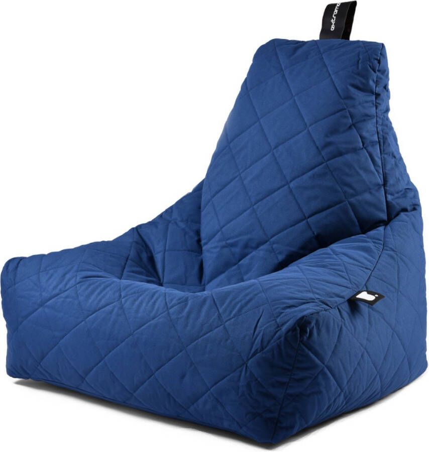 Extreme Lounging b-bag mighty-b quilted royal blue zitzak volwassenen ergonomisch weerbestendig outdoor