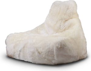 Extreme Lounging b-bag mighty-b sheepskin ivory zitzak volwassenen ergonomisch indoor 100% schapenwol