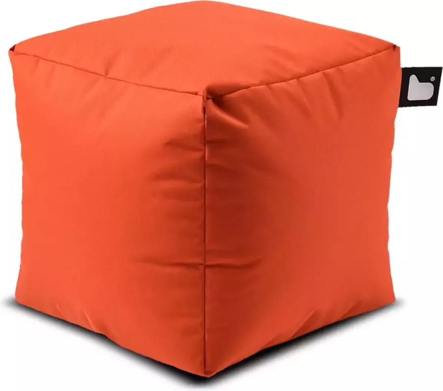 Extreme Lounging b-box poef voor binnen en buiten ergonomische en waterdicht 40x40x40cm oranje