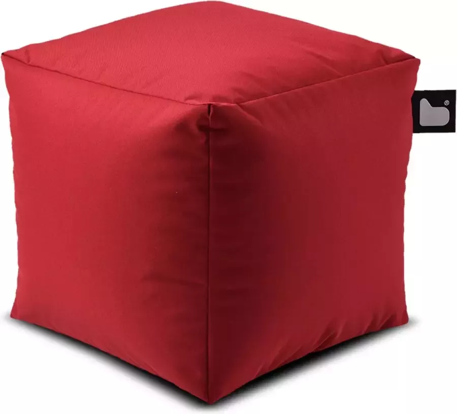 Extreme Lounging b-box poef voor binnen en buiten ergonomische en waterdicht 40x40x40cm rood