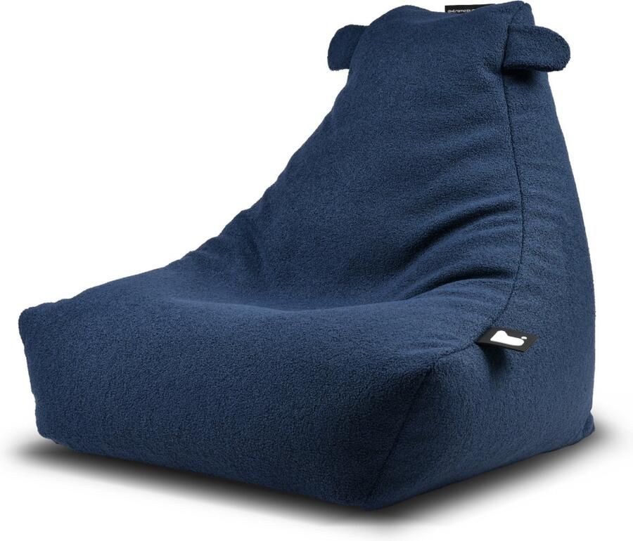 Extreme Lounging b-bag mini-b teddy zitzak voor kinderen voor binnen zacht & comfortabel Navy