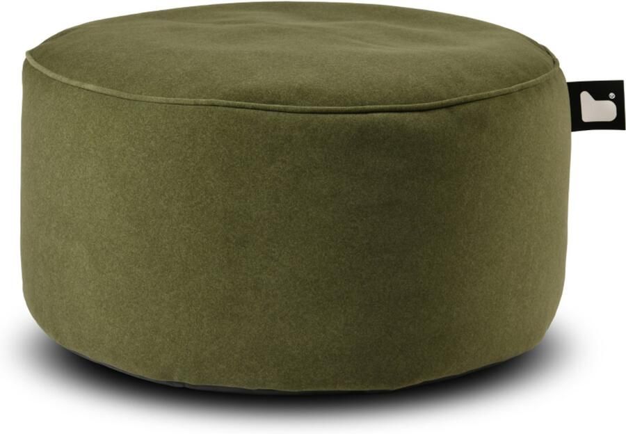 Extreme Lounging b-poufe suede poef rond voor binnen zachte suede stof 60x40cm Moss