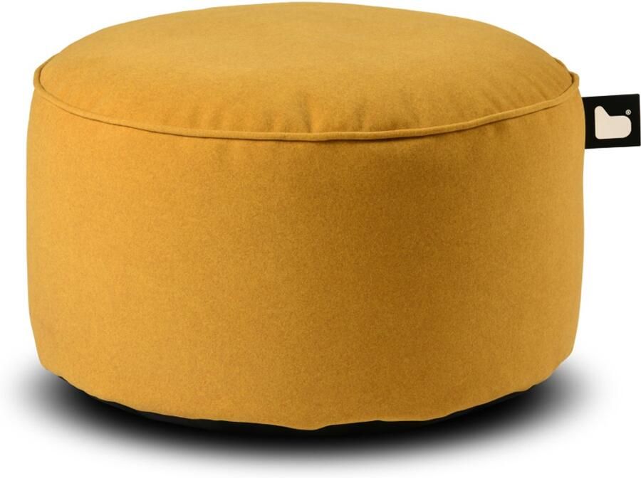Extreme Lounging b-poufe suede poef rond voor binnen zachte suede stof 60x40cm Mustard