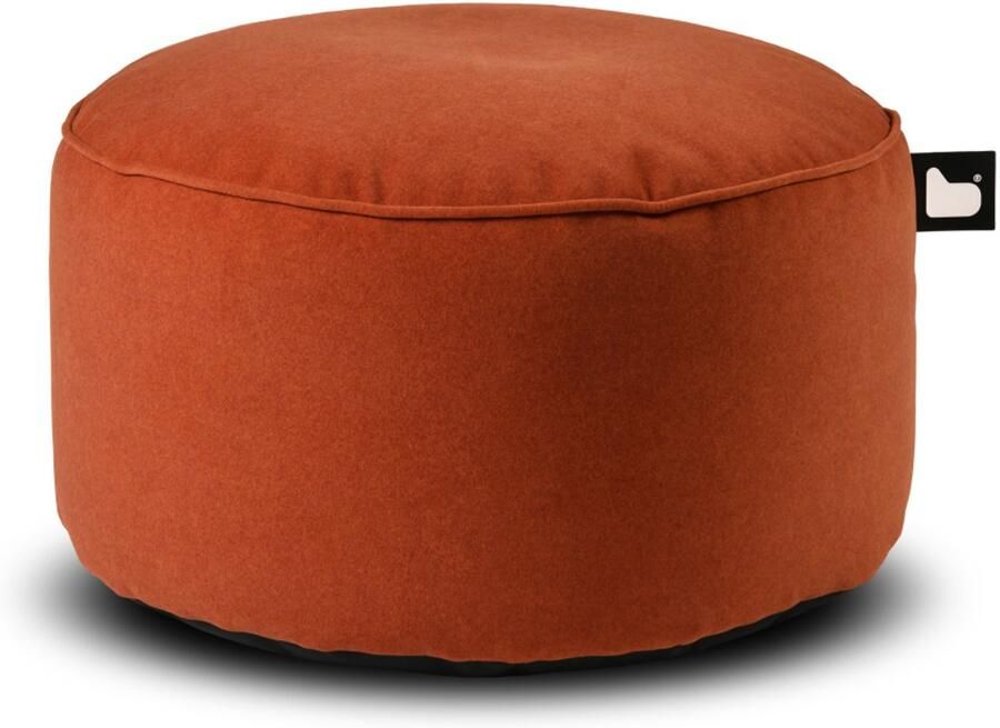 Extreme Lounging b-poufe suede poef rond voor binnen zachte suede stof 60x40cm rust