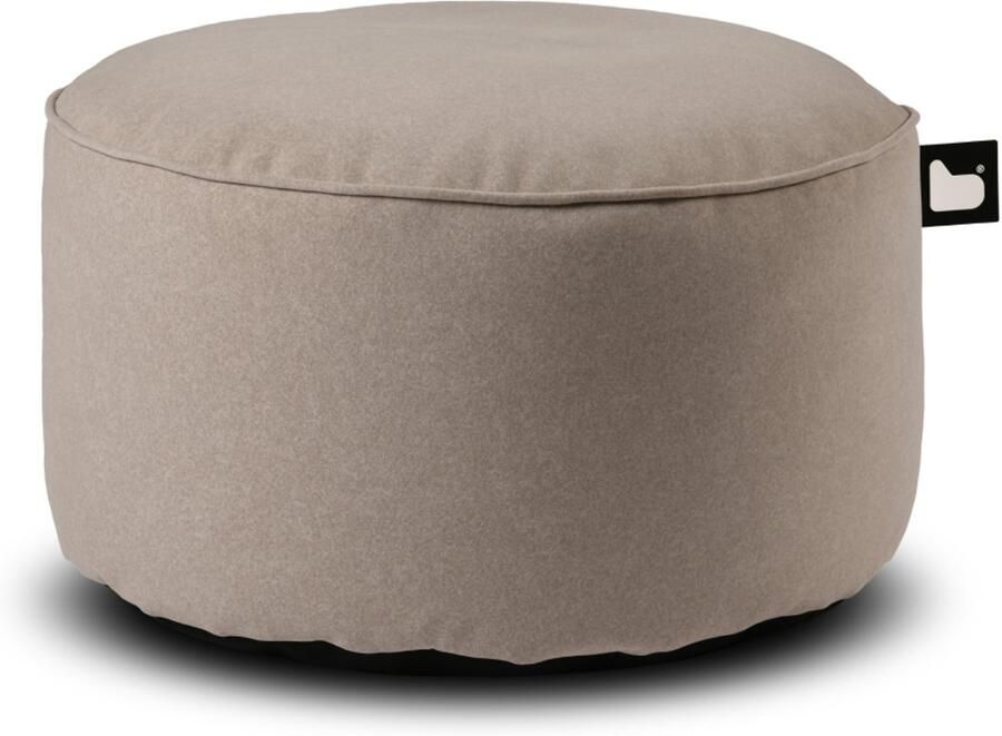 Extreme Lounging b-poufe suede poef rond voor binnen zachte suede stof 60x40cm stone