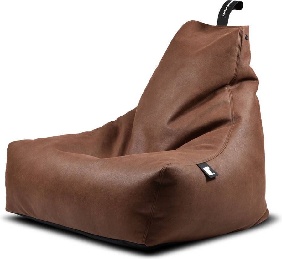 Extreme Lounging b-bag mighty-b Luxury chestnut zitzak volwassenen ergonomisch indoor lederlook
