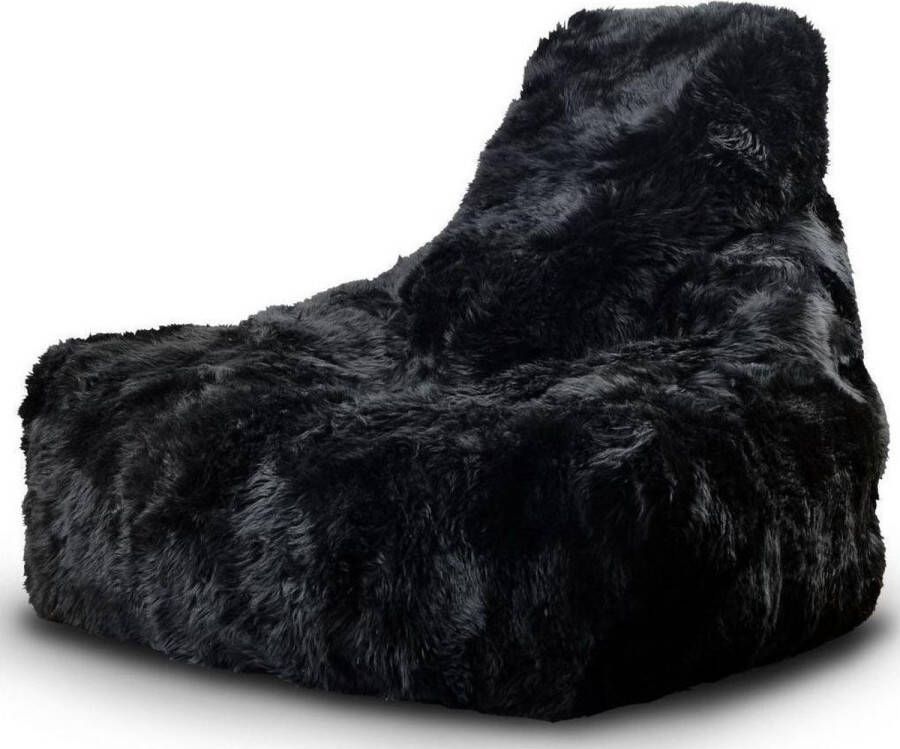 Extreme Lounging b-bag mighty-b sheepskin zwart zitzak volwassenen ergonomisch indoor 100% schapenwol