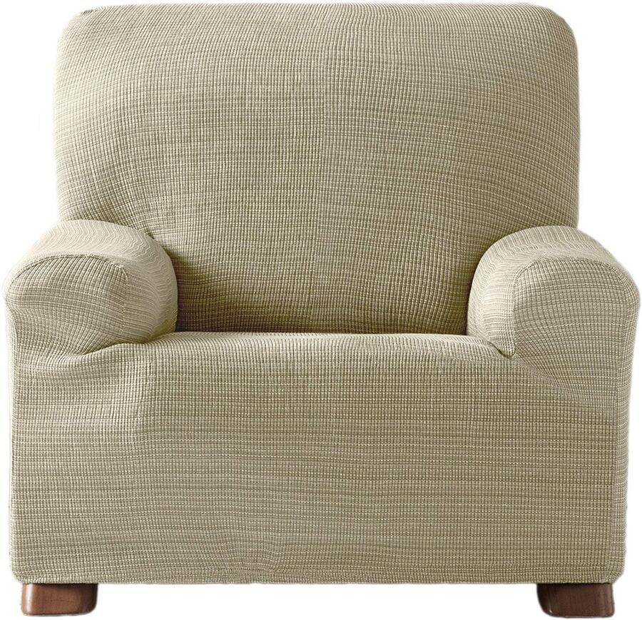 Eysa Aquiles elastische banksprei 1 fauteuil kleur 00-ecru polyester-katoen 37 x 29 x 5 cm
