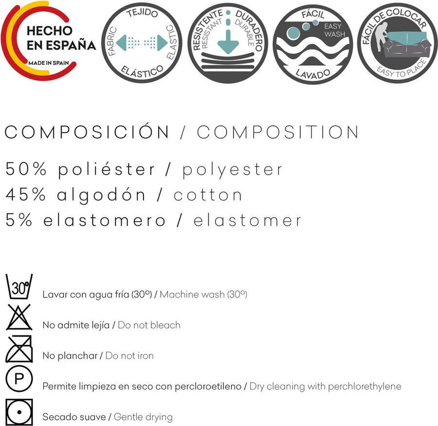 Eysa Bankbedekking ULISES Wit 70 x 110 x 210 cm