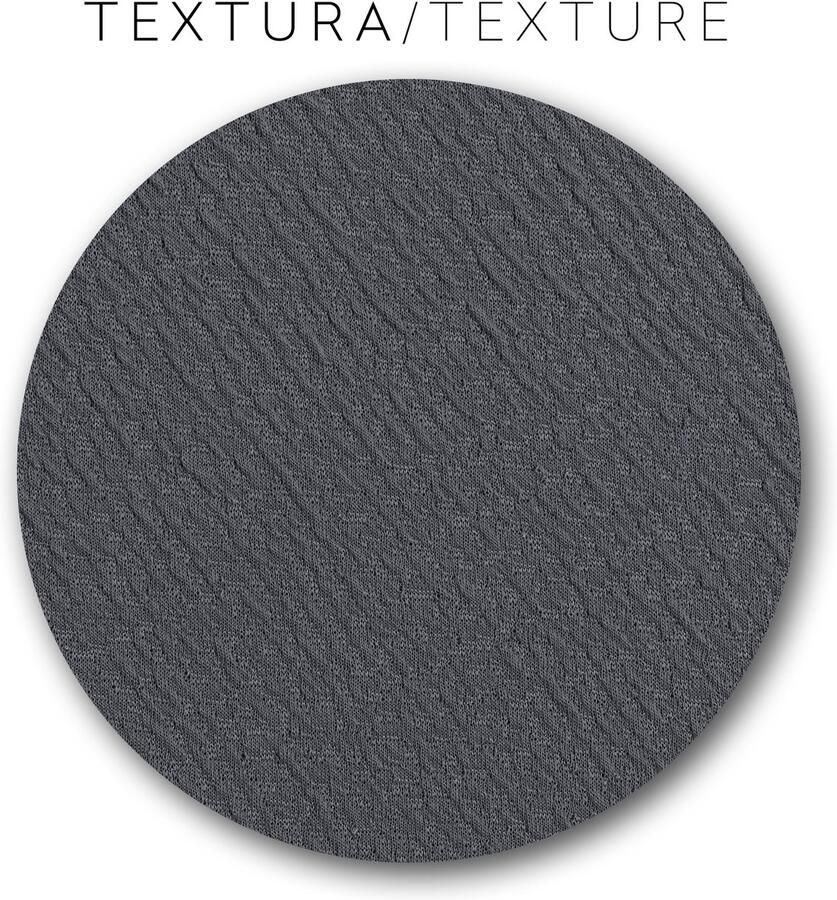 Eysa bi-elastische bankhoes voor relaxstoelen met poten in donkergrijs ontwerp Harlem