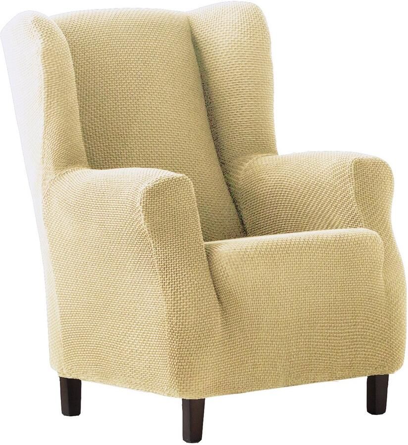 Eysa Cora bi-elastische banksprei vleugelfauteuil kleur 01-beige polyester-katoen 36 x 27 x 9 cm