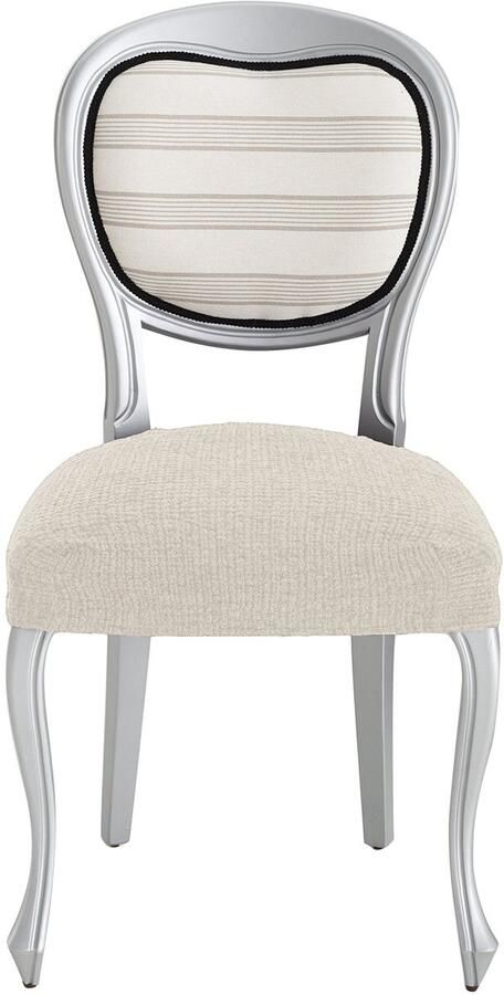 Eysa Dorian elastische stoelhoes pak 2 chenille 00-ecru 33 x 4 x 22 cm 2 stuks