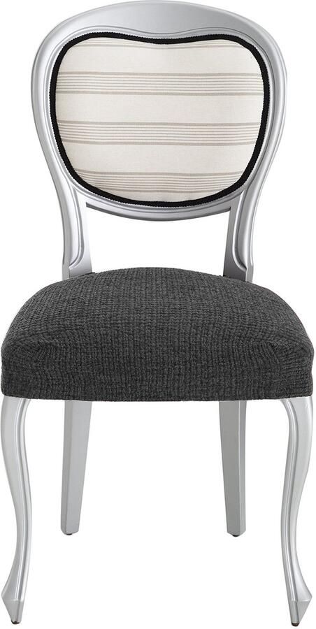 Eysa Dorian elastische stoelhoes pak 2 chenille 6-grijs 33 x 4 x 22 cm 2 stuks