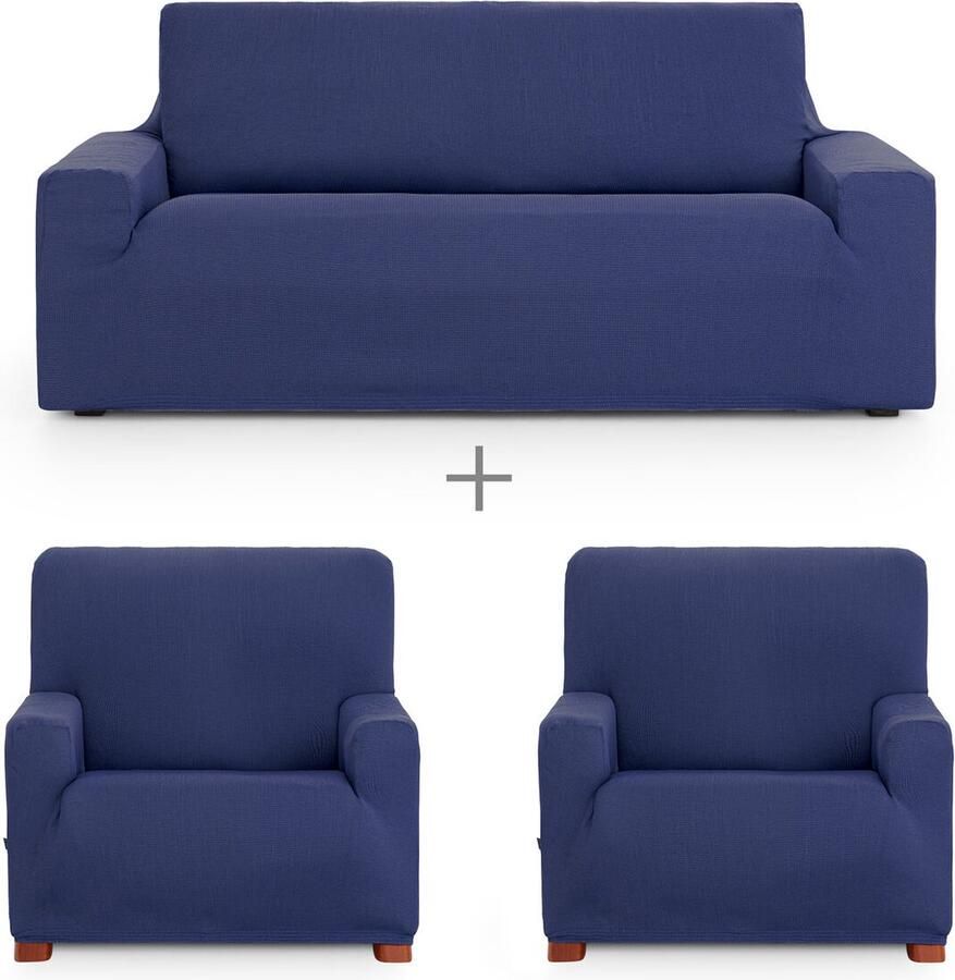 Eysa Sofa hoes set ULISES Blauw 3 Onderdelen