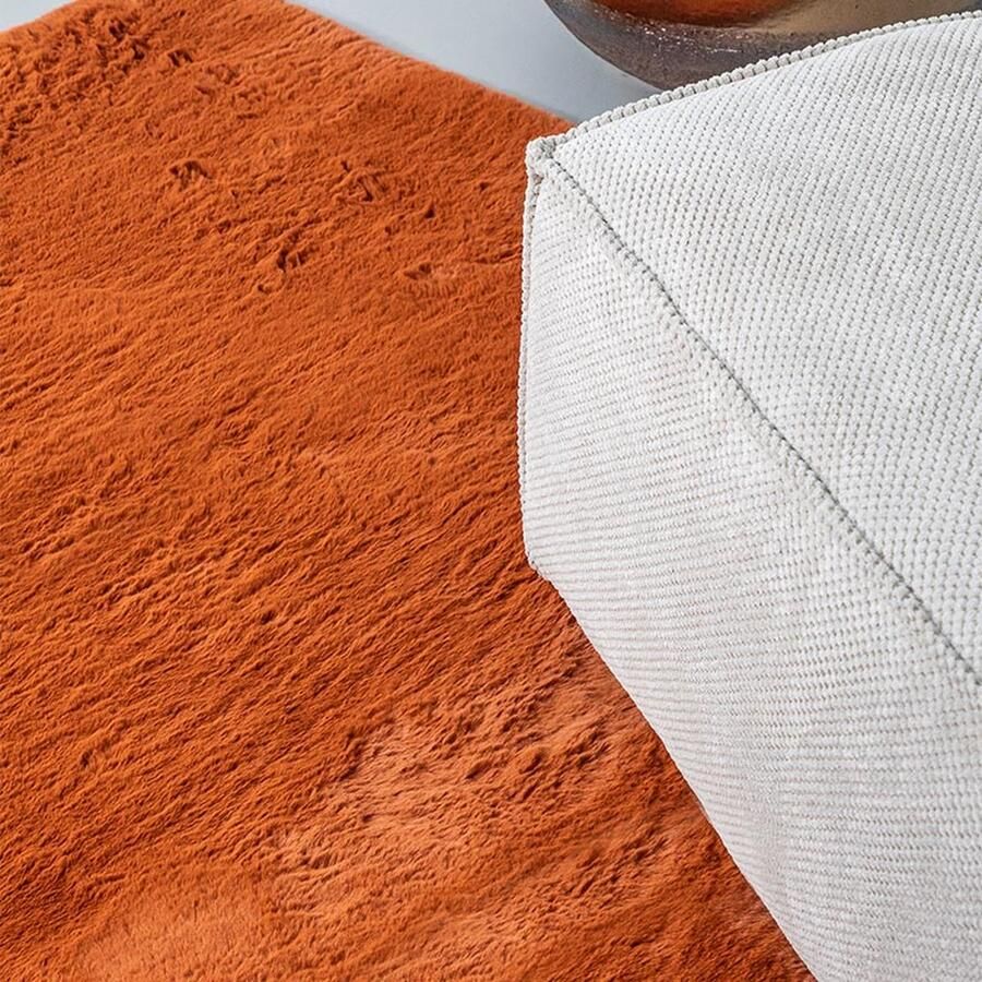 Carpet Studio Comfy Tapijt Roestbruin Tapijt Woonkamer 160x230 cm Hoogpolig Tapijt Woonkamer Tapijt Shaggy Tapijt Fluffy Slaapkamer - Foto 2