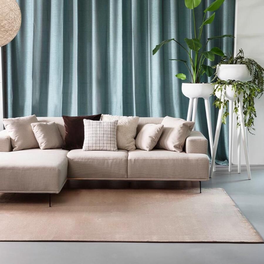 FABRIQ Texas Loper Tapijt 80x150 cm Vloerkleed Laagpolig Tapijt Woonkamer en Tapijt Slaapkamer Kleed Bruin