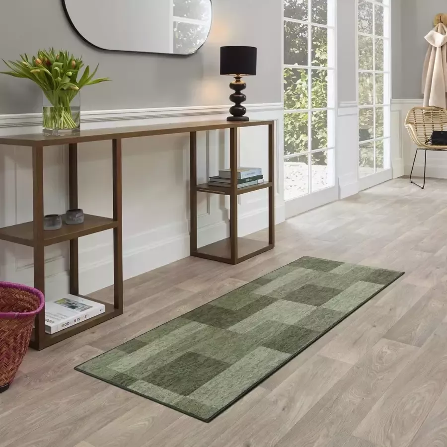 FABRIQ Havana Tapijtloper Geprint Design Vloerkleed Woonkamer Eetkamer & Slaapkamer Onderhoudsvriendelijk 67x180cm Bruin