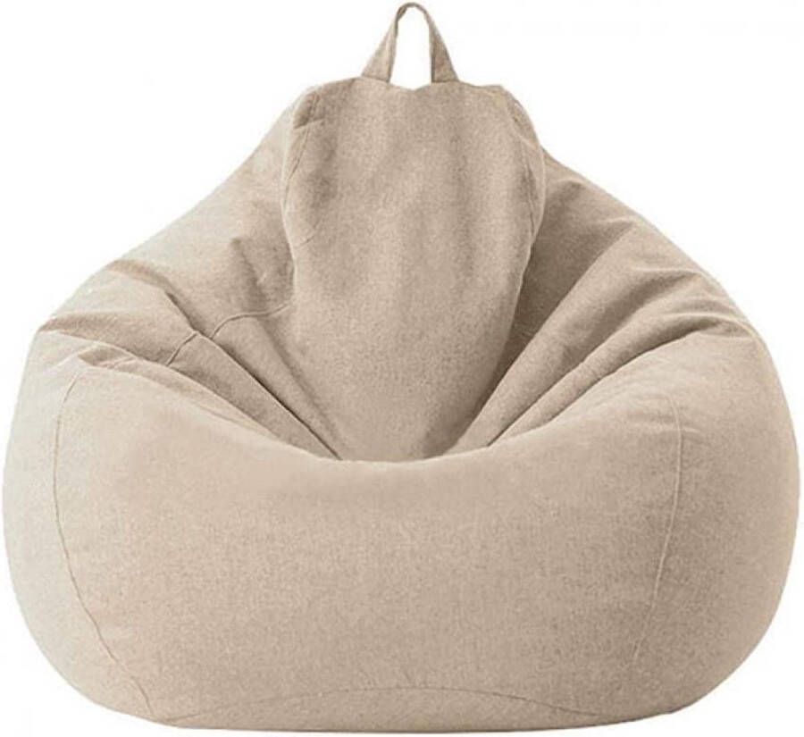 Faderr Comfortabele zitzak zonder vulling Lazy Lounger Bean Bag Stoel Cover Bean Bag Sofas Protector Bean Bag Stoel Sofa Couch Cover voor volwassenen en kinderen (Beige maat: 70x80cm)