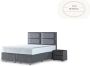 FAM BEDDING 2 Persoons Opberg Boxspring Block Antraciet 120x200 - Thumbnail 1