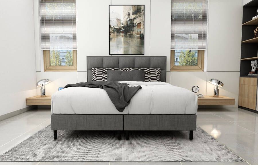 FAM BEDDING Boxspring Rosanna 180x200 Grijs