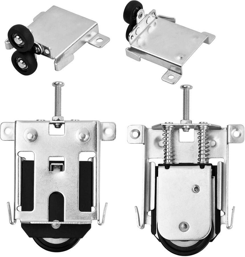 Famanu 2 stuks meubelschuifdeurwielen kastdeur riemschijf roller kast schuifdeur rol wandkast loopwielen voor kledingkast kast raam vitrines en schoenenkast