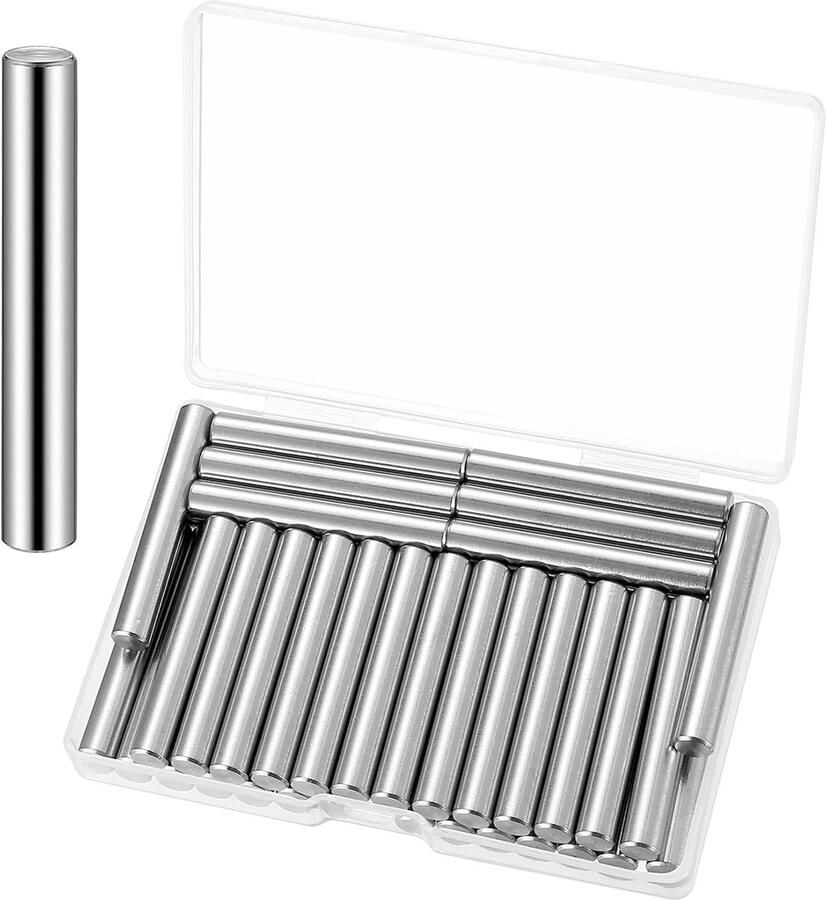 Famanu 42 stuks 6 mm planksteunharingen cilindrische plankspelden metalen plankharingen roestvrijstalen kastplankharingen voor kasten planken kast keuken