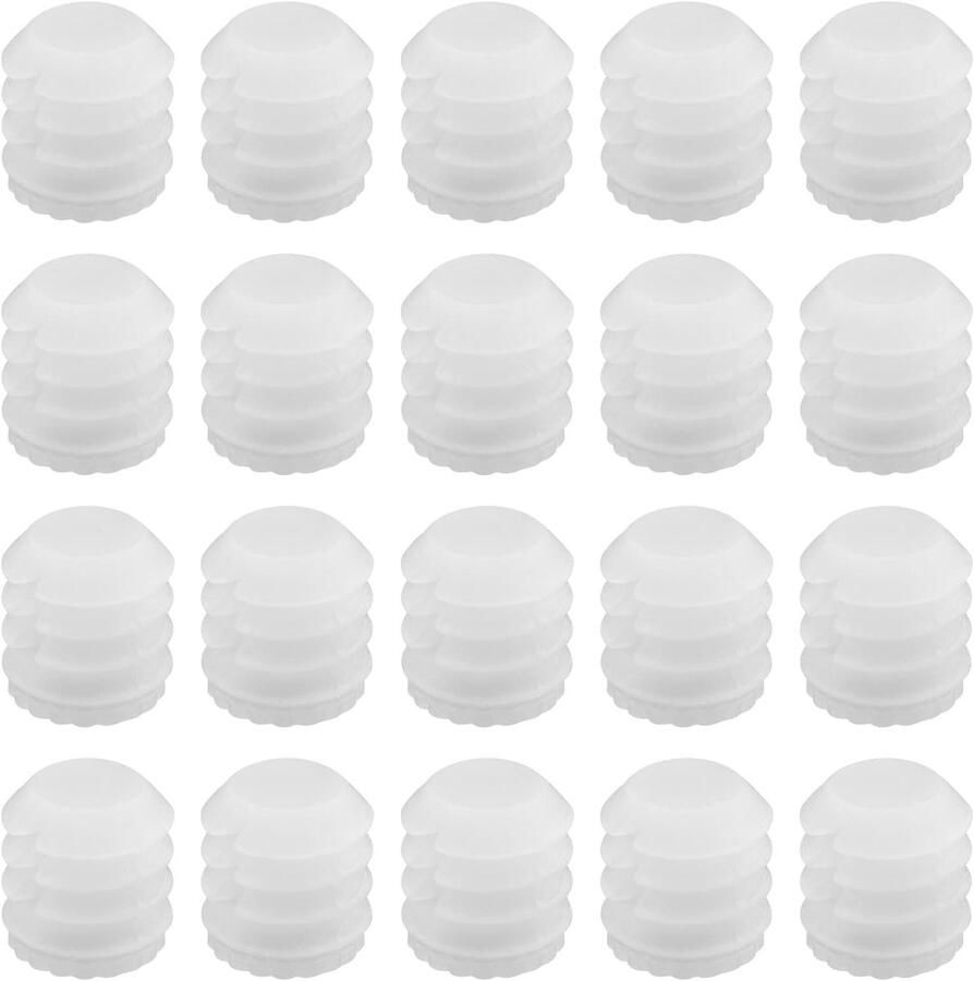 Famanu Scharnierpluggen kunststof expansiepluggen 100 stuks M4 x 10 mm wit scharnierpluggen accessoires reserveonderdeel voor kast 8 x 10 mm