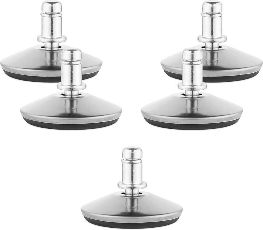 Famanu set van 5 bureaustoel glijders 11 mm Ter vervanging van wieltjes 5 pootjes voor bureaustoel Metaal