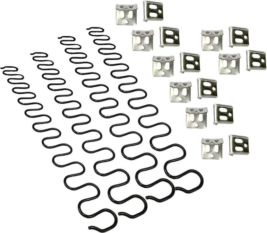 Famanu Sofa Springs 4 PCS 20 Spring met 16 PCS S Clips 4.0 Wire Diameter Sofa Spring Reparatieset voor Zitplaatsen in Meubels Interieurdecoratie Automobiel of Andere Toepassingen