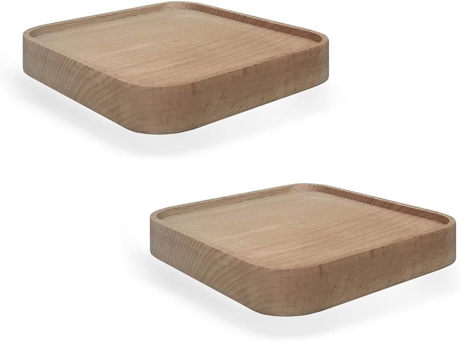 Famanu Zwevende wandplank massief beukenhout set van 2