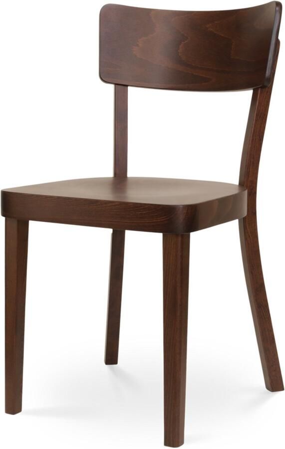 Fameg Fergus Eetkamerstoel Walnoot Hout Design Retro Japandi Donkerbruin