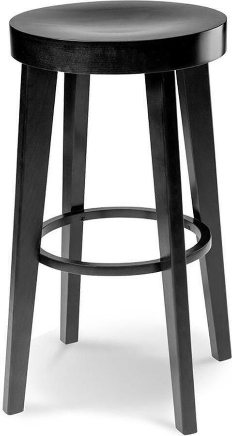 Fameg Fico houten barkruk zwart gebeitst 65 cm