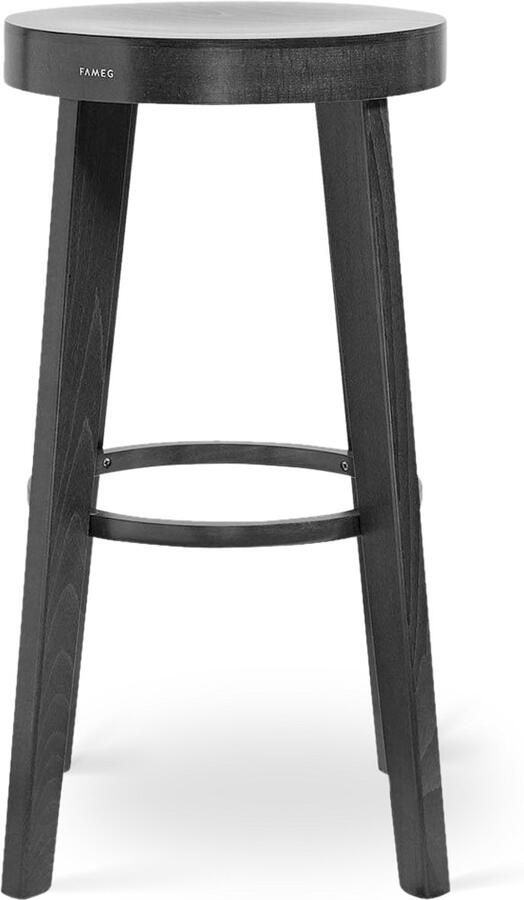 Fameg Fico houten barkruk zwart gebeitst 75 cm