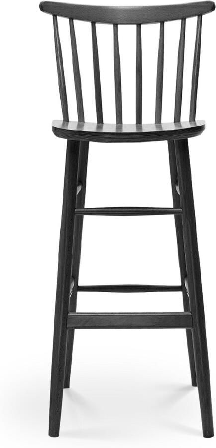 Fameg Lucia houten barkruk zwart gebeitst 75 cm