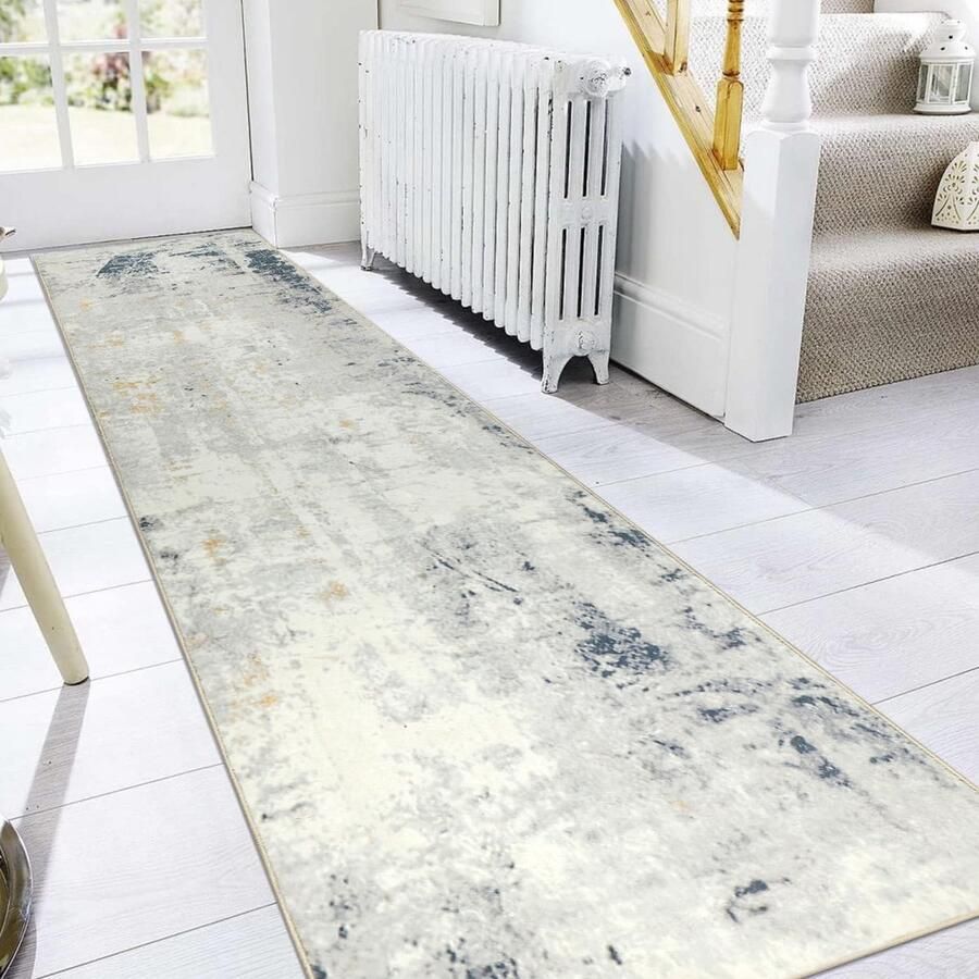 Famibay Gangloper Antislip 60 x 300 cm Extra Lang Wasbaar Keukenmat Vloermat voor Gang Entree Woonkamer Slaapkamer Wasruimte