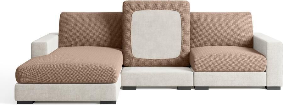 FancySofas Bankhoes Classic Zitkussenhoes (S) Machinewasbaar & Stretchy Bankhoezen voor Hoekbank Hondendeken bank Hondenkleed Bankbeschermer Zetelhoes Zetelovertrek Sofa Cover 30 Dagen Risicoloos Uitproberen Desert Khaki