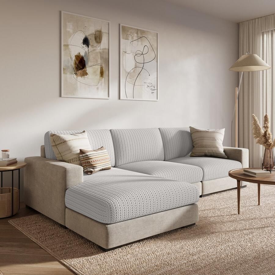 FancySofas Bankhoes Rustic Zitkussenhoes Machinewasbaar & Stretchy Bankhoezen voor Hoekbank Hondendeken bank Hondenkleed Bankbeschermer Zetelhoes Zetelovertrek Sofa Cover 30 Dagen Risicoloos Uitproberen Steel Grey