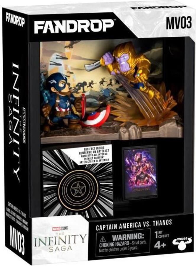 FANDROP Figurine x STAR WARS Captain America vs Thanos Vitrine met cultscène + miniposter 18 cm