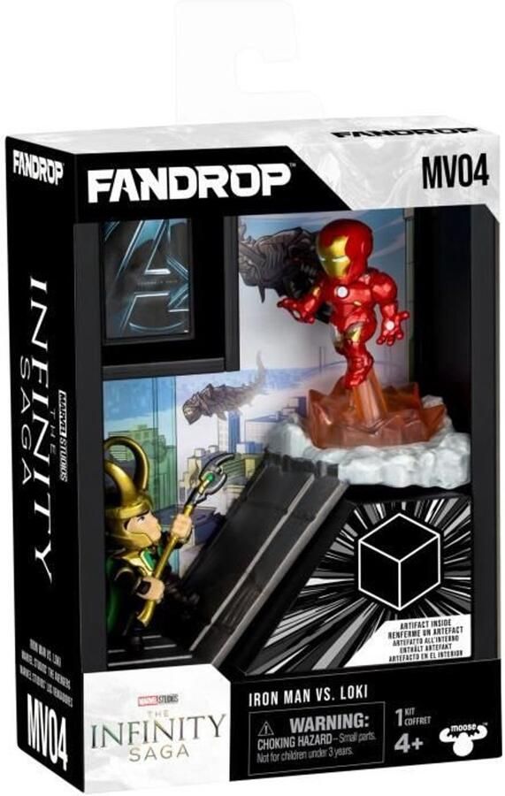FANDROP Figurine x STAR WARS Iron Man vs Loki Vitrine met cultscène + miniposter 18 cm