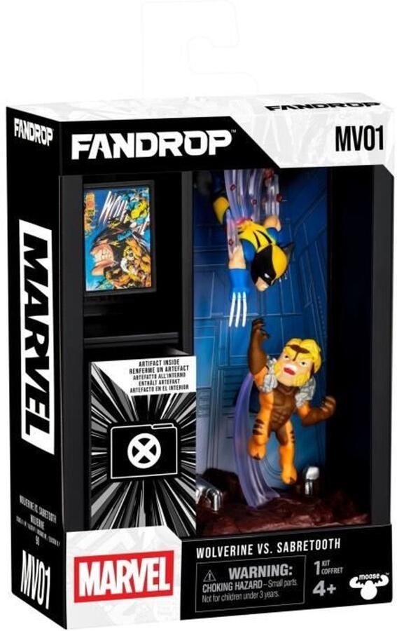 FANDROP Figurine x STAR WARS Wolverine vs Sabretooth Vitrine met cultscène + miniposter 18 cm