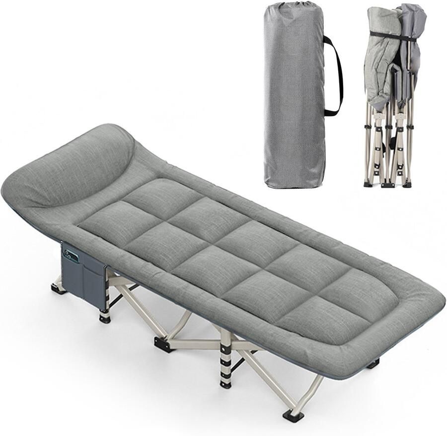 Caliyo Eenpersoonsbedden Plooibed Vouwbed Draagbaar Opklapbed Sarah 68x190cm Draagvermogen 200KG